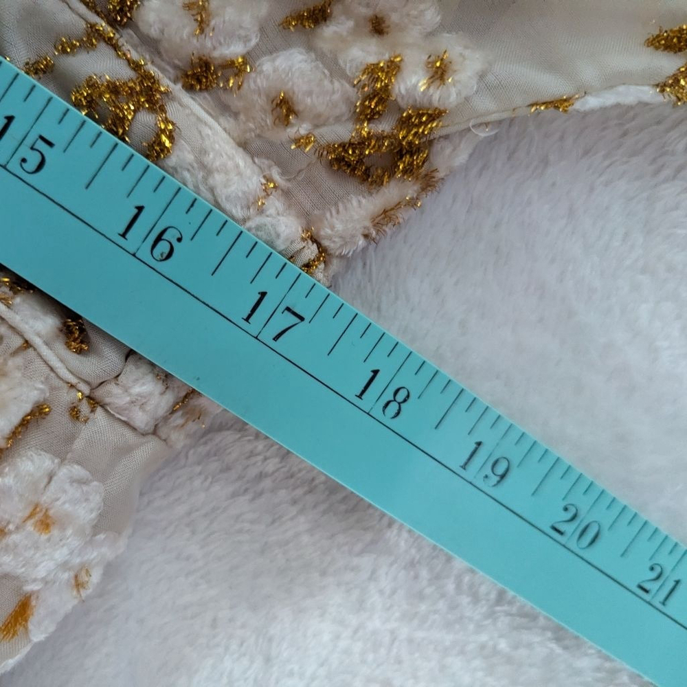 Hemant & Nandita Inara Flocked Lurex Chiffon Long Dress - Medium - See Notes - Picture 14 of 16